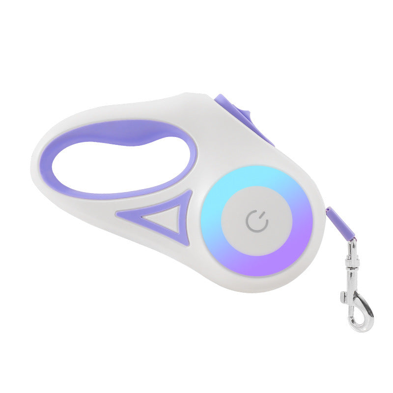 "Correa Retráctil Automática con Luz LED + Collar | Perros y Gatos Pequeños Medianos"