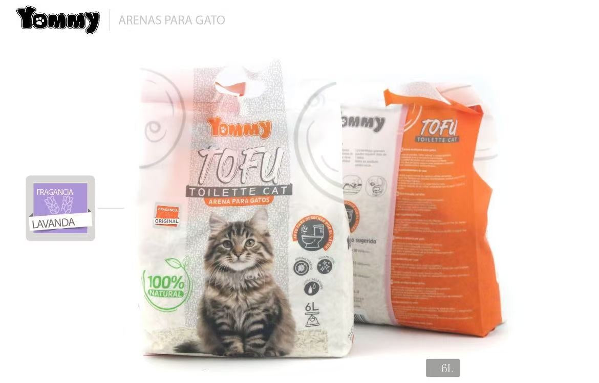 Arena de Tofu para Gatos 6L