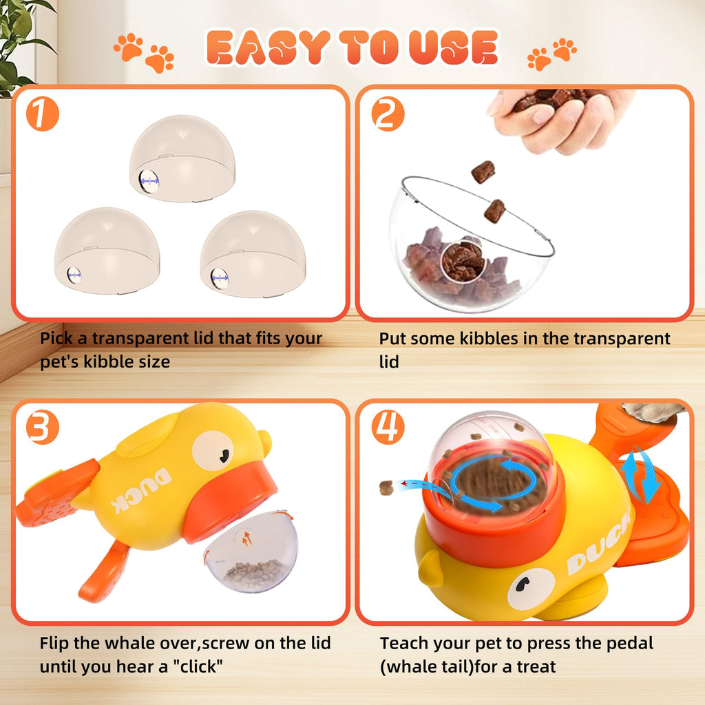 Comedero puzzle interactivo diseno pato para perros
