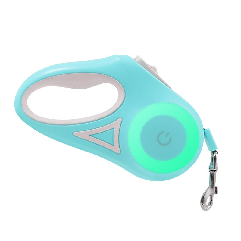 "Correa Retráctil Automática con Luz LED + Collar | Perros y Gatos Pequeños Medianos"