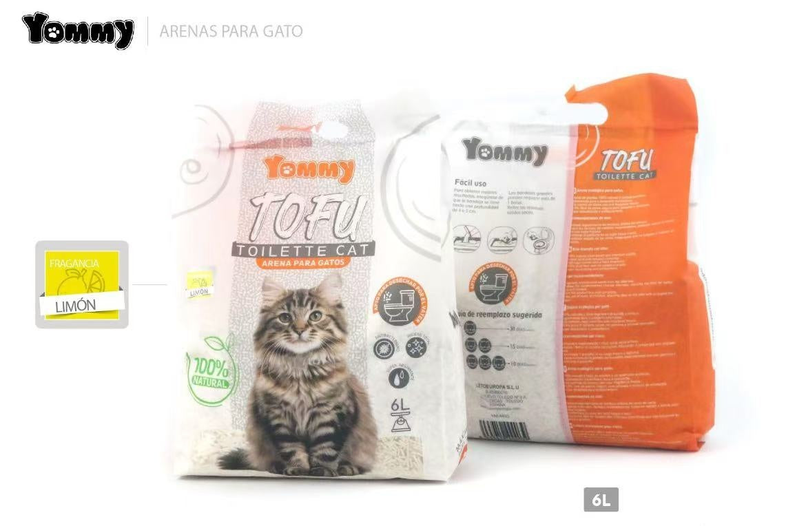 Arena de Tofu para Gatos 6L