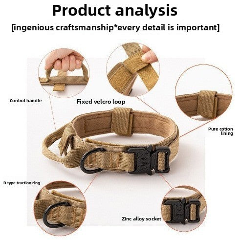 Collar tactico ajustable para perros