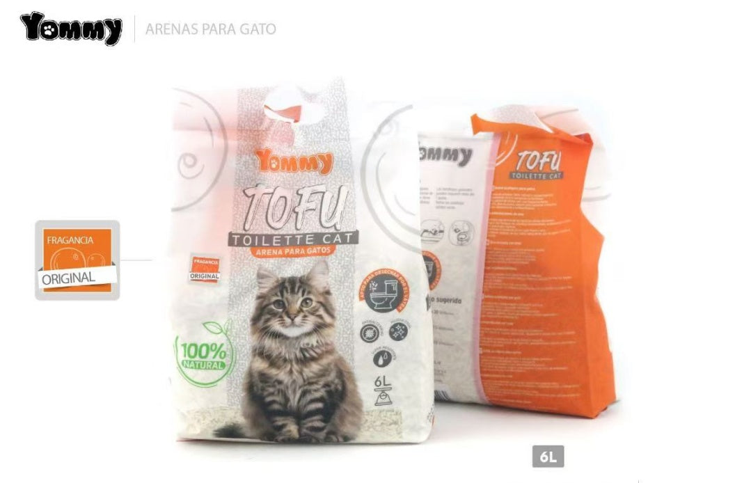 Arena de Tofu para Gatos 6L