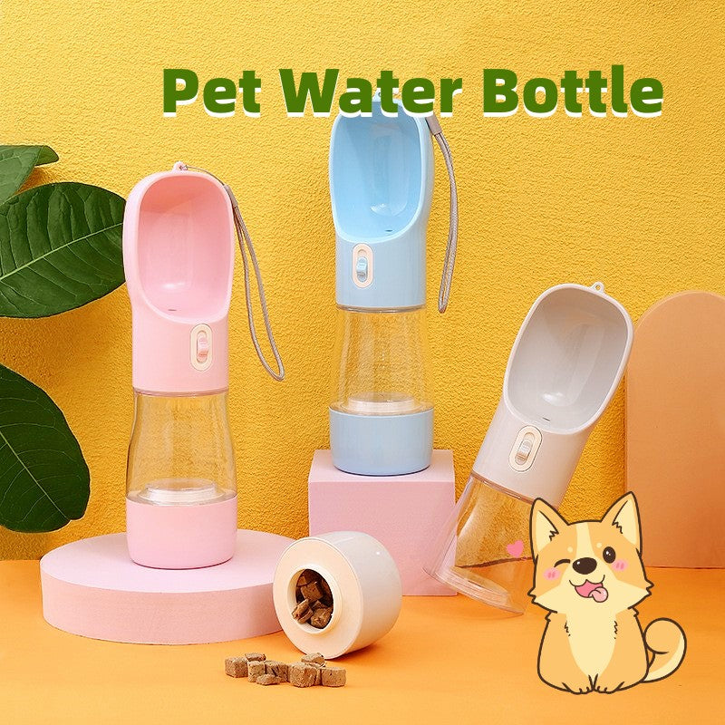 Botella Bebedero Portátil para Perros – Cuenco de Agua y Comida para Viajes al Aire Libre