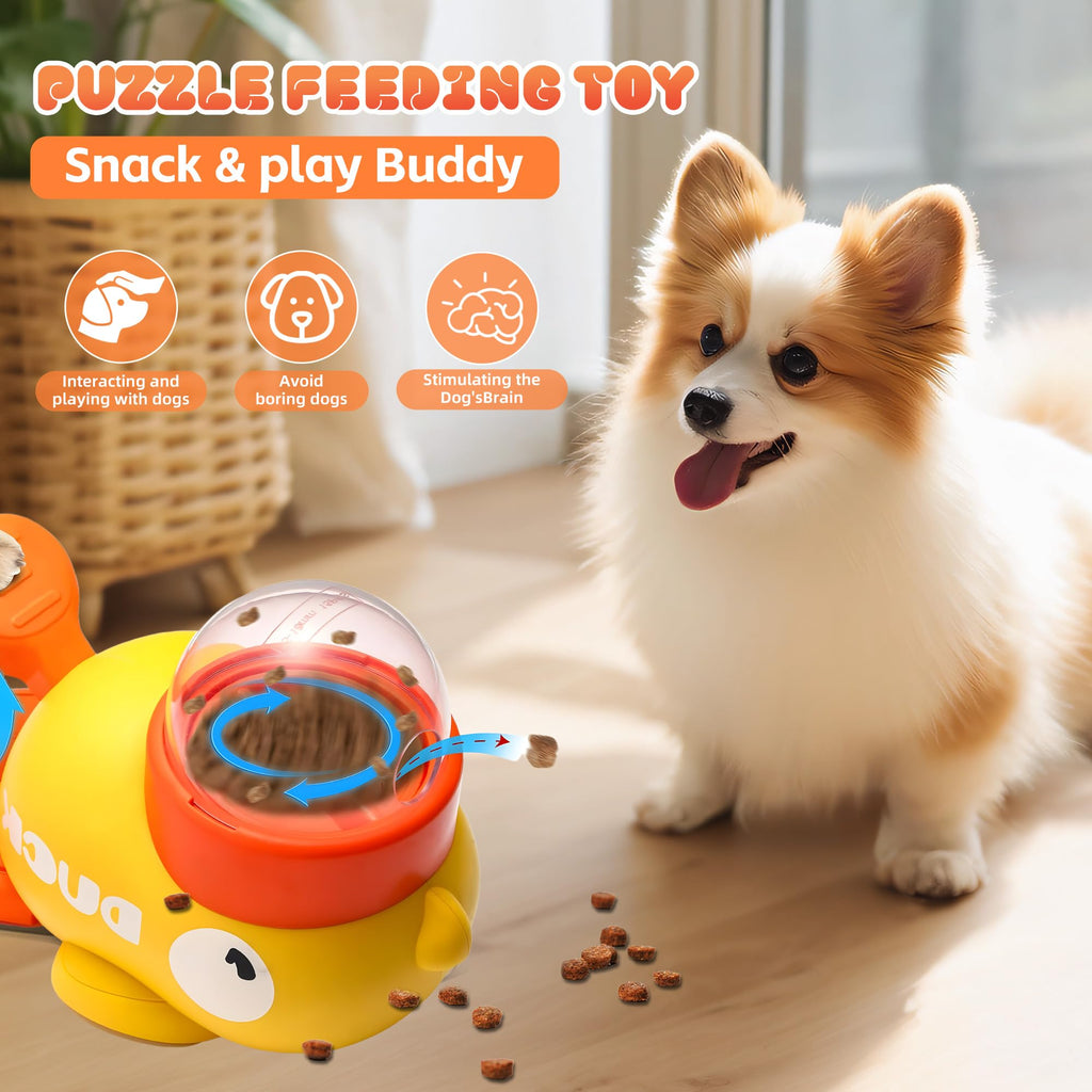 Comedero puzzle interactivo diseno pato para perros