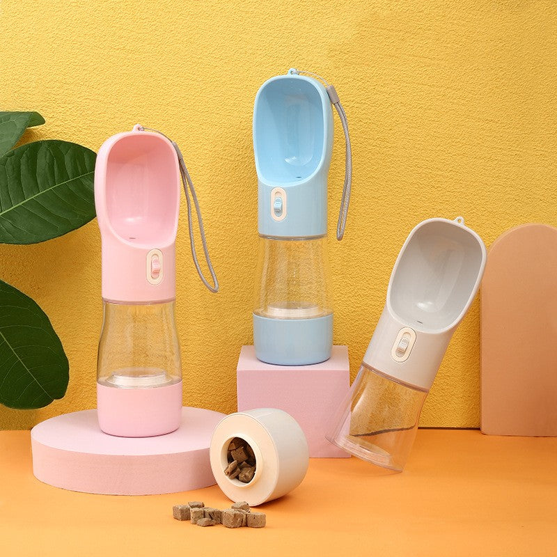 Botella Bebedero Portátil para Perros – Cuenco de Agua y Comida para Viajes al Aire Libre