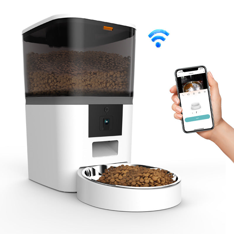 Comedero Automático para Mascotas con Cámara de Vídeo y Rendimiento Ajustable